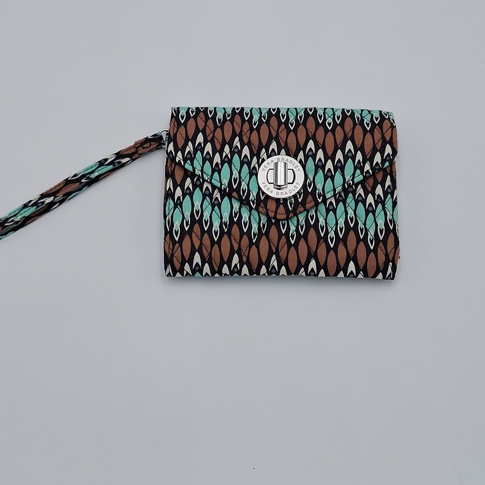 Vera Bradley Multicolor Quilted Wallet Wrist Strap